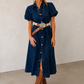 Bubble Sleeve Long Denim Dress