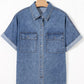 Button Flap Denim Shirt