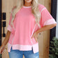 Pink Raw Seam Top