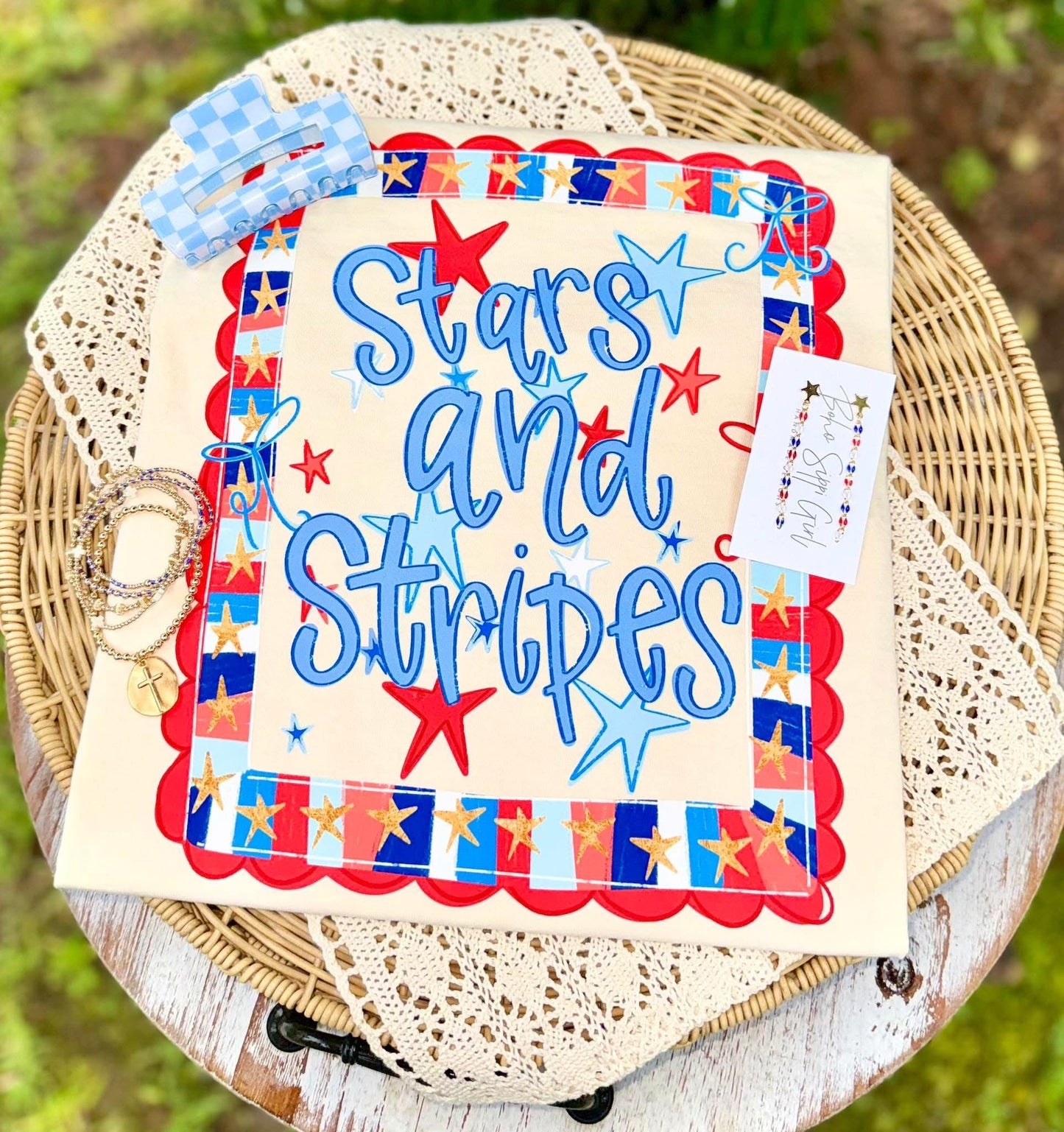 Stars and Stripes Border Tee.