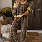Leopard V Neck Set