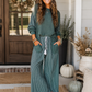 Raw Edge Pocket Casual Set