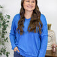 Blue Exposed Seam Tee RTS