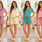Stripe V Neck Shortie Set *Best Seller*