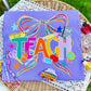 Multicolored Teach Bow Tee.