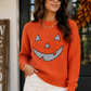 Gingham Face Halloween Sweater