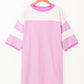 Purple Striped Patchwork Dress