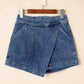 Faux Wrap Denim Skort RTS