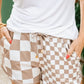 Khaki Double Checkered Casual Shorties