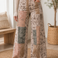 Khaki Patchwork Jeans