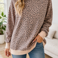 Leopard Ribbed Cuff Sweatshirt