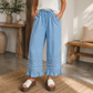 Light Blue Ruffled Pants