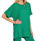 Round Neck Biker Short Set Zenana