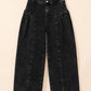 Mineral Wash Pleated Jeans