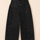 Mineral Wash Pleated Jeans