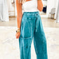 Mineral Wash Raw Hem Pants *MULTIPLE COLORS* RTS