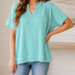 Mint Green Raw Cut Top