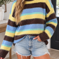 Multicolor Fuzzy Knit Sweater