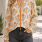 Orange Floral Blouse