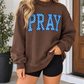 PRAY Polka Dot Embroidered Sweatshirt