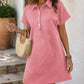 Peach Textured Mini Dress