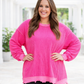 Pink Plus Twisted Rib Top