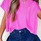 Pink Ribbed Mock Neck Sweater RTS