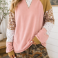 Pink Colorblock Floral Top