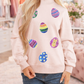 Pink Easter Egg Sequin Sweatshirt RTS