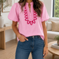Pink Embroidered Blouse