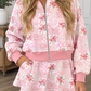Pink Floral Athletic Skort Set