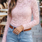Pink Floral Lace Top