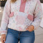 Pink Floral Quilted Plus Sweatshirt RTS