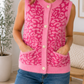 Pink Leopard Knit Vest