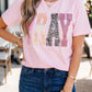 Pink PRAY Sequin Top