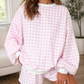 Pink Plaid Baggy Set