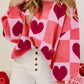 Pink Plus Heart Checkered Sweater RTS