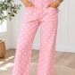 Pink Polka Dot Casual Jeans