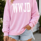 Pink Polka Dot WWJD Sweatshirt