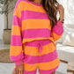 Pink Stripe Casual Set
