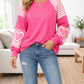 Pink Stripe Heart Sleeve Top RTS