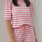 Pink Stripe Matching Set