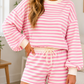 Pink Stripe Short Set