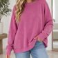 Pink Waffle Knit Top