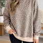 Plus Leopard Ribbed Sweatshirt