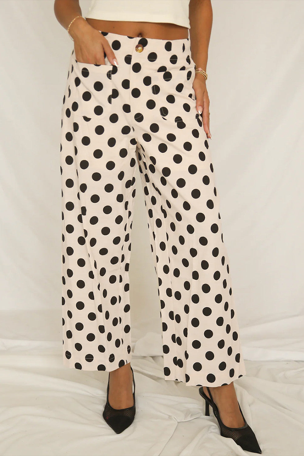 Polka Dot Loose Pants *pink or black* RTS