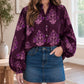 Purple Floral Button Shirt