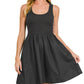 Combined Knit Woven Dress Zenana
