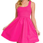 Combined Knit Woven Dress Zenana RTS
