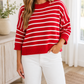 Red Stripe Relaxed Sweater